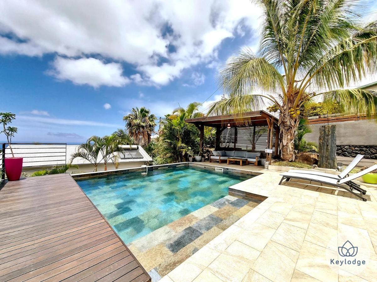 Villa O Baobhai Classee 4 Etoiles - Pisicine Privee Et Vue Mer - Saint-Pierre Kültér fotó